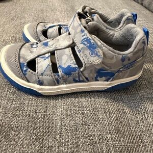 Stride Rite Gray and Blue Kids Sandals